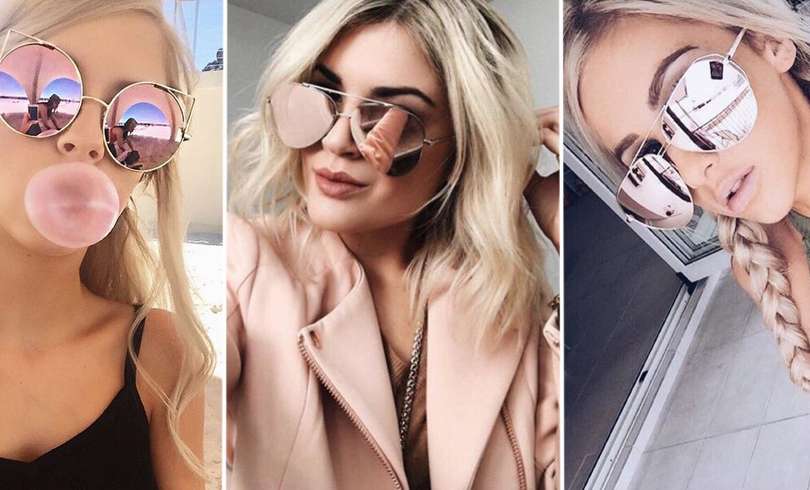 20 lentes super chic de espejo rosa