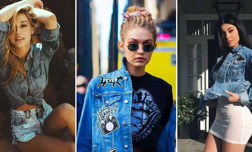 20+ looks con chaqueta o camisa de jean que te encantarán