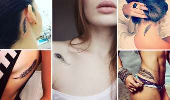 Tatuajes de plumas minimalistas, al verlos querrás tener uno.
