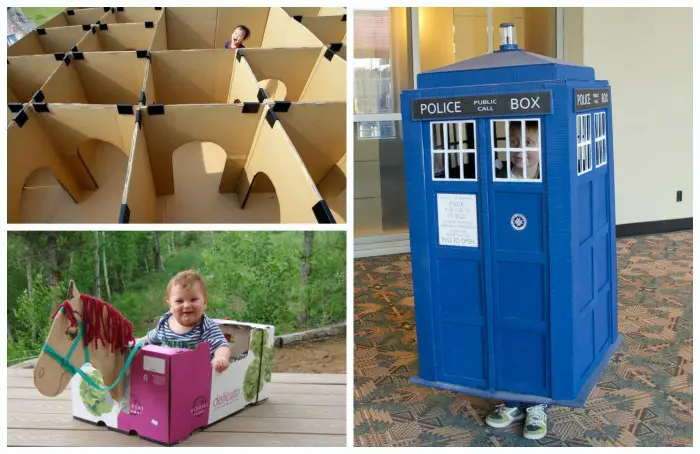 25 ideas de cómo convertir una caja de cartón en alegría para los niños