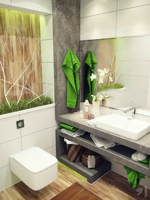 interior higiénico en eco-estilo.
