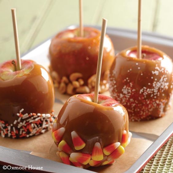 Gooseberry Patch Recipes: Sticky-Sweet Caramel Apples from A Ghastly Good Halloween Cookbook: 