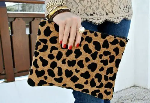 leopard clutch: 