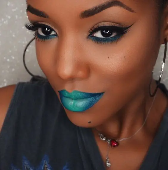 Pin for Later: 31 Real Girls Prove You Can Wear Blue, Green, and Purple Lipstick Mermaid Lips: 