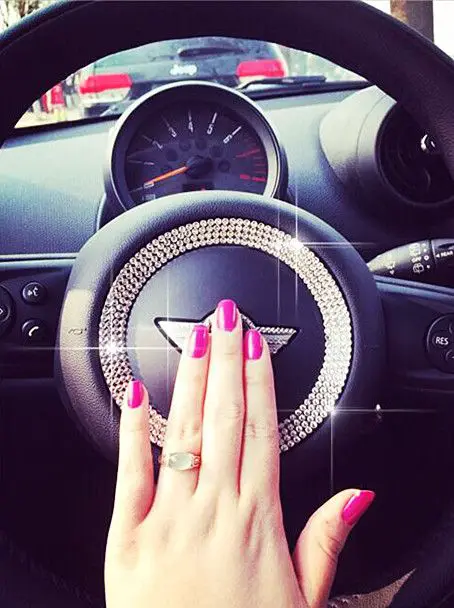 Bling my car up with diamonds! Girly car accessories for MINI Cooper.: 