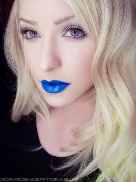 OCC Lip Tar in Rx. Bright blue lipstick. WANT! From www.monroemisfitmakeup.com: 