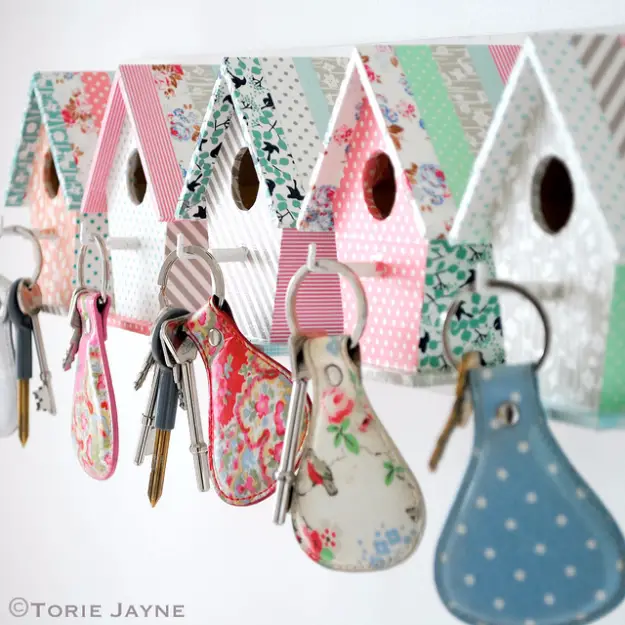 Bird House Key Hooks 