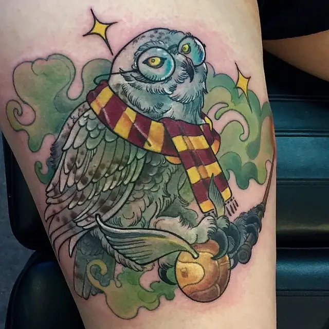 Hedwig Harry Potter tatuaje 1