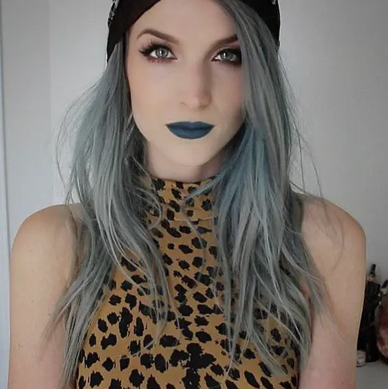 Pin for Later: 31 Real Girls Prove You Can Wear Blue, Green, and Purple Lipstick Feline Blue: 