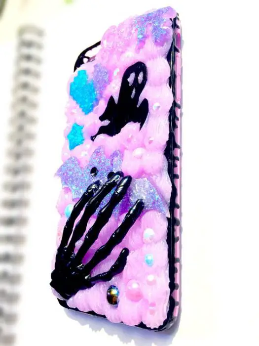 FREE SHIPPING iPhone 6+ Plus Decoden Phone Case- Pastel Goth Cute Kawaii Creepy Black Pink Purple Blue Spooky Halloween by SpookyScarySweets on Etsy https://www.etsy.com/listing/246975562/free-shipping-iphone-6-plus-decoden: 