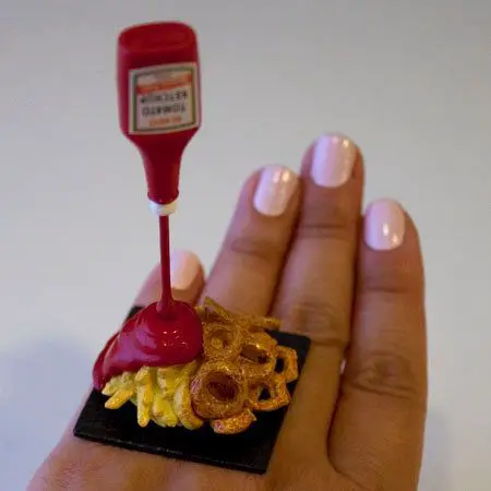 Mini food ring so cute. Great for amusement park day. Now we just need a funnel cake one and a cotton candy one.: 