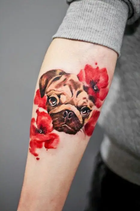Pug tattoo. Want one with my pug: 