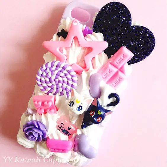 Custom Sailor Moon Kawaii Decoden Phone Case for Iphone 4/4s, 5/5s/5c, Samsung Galaxy S2, S3, S4 or Ipod Touch, HTC One X on Etsy, £15.64: 