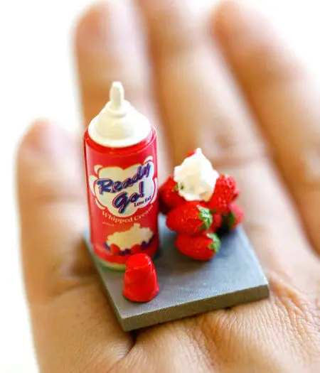 Kawaii Cute Japanese Ring Strawberry with by fingerfooddelight, .00: 