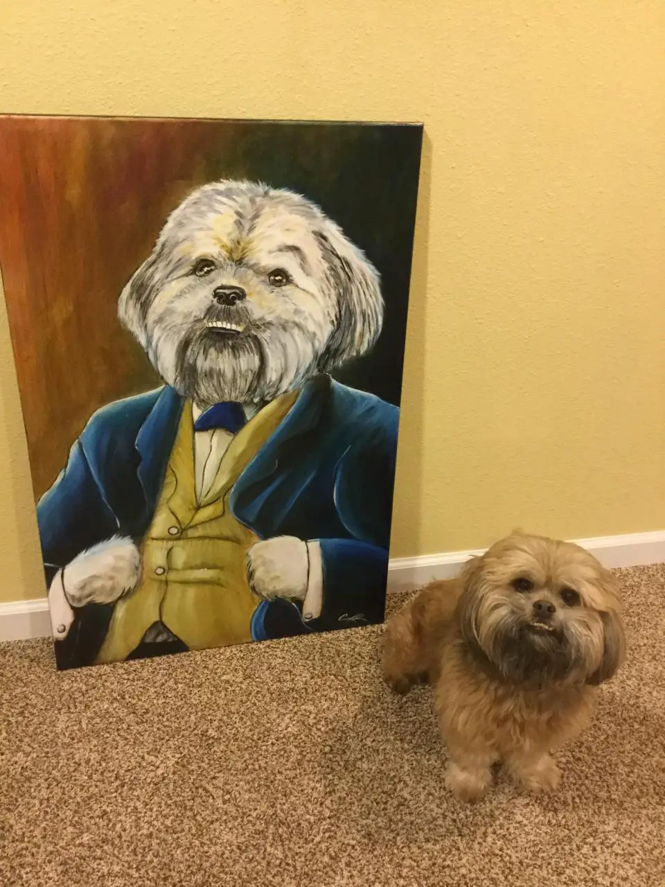 I asked a local artist to do a painting of my dog.