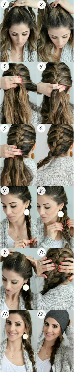 Pretty Braided Crown Hairstyle Tutorials and Ideas / http://www.himisspuff.com/easy-diy-braided-hairstyles-tutorials/48/: 