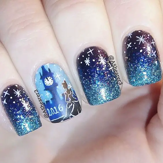 Nail Art Inspired by Disney's "Cinderella": 
