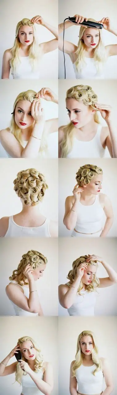 modern-pin-curls-tutorial Curls with a bit of vintage flair: 