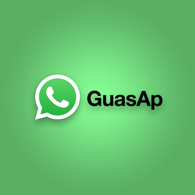 Logo del WhatsApp mal escrito como "GuasAp"