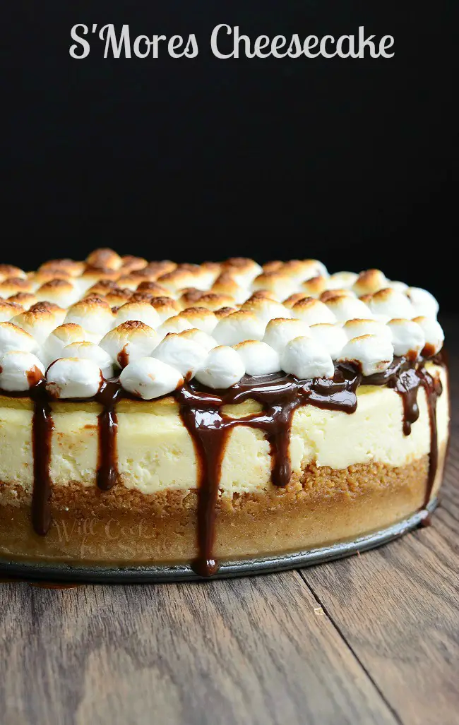 S'Mores Cheesecake Recipe from willcookforsmiles.com