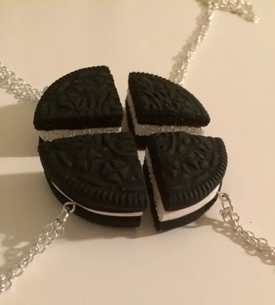 4 Piece Oreo Best Friend Necklace by JumpingForJewelry on Etsy, .99: 