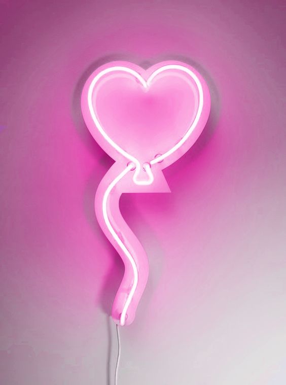 Cute pink neon heart balloon!: 