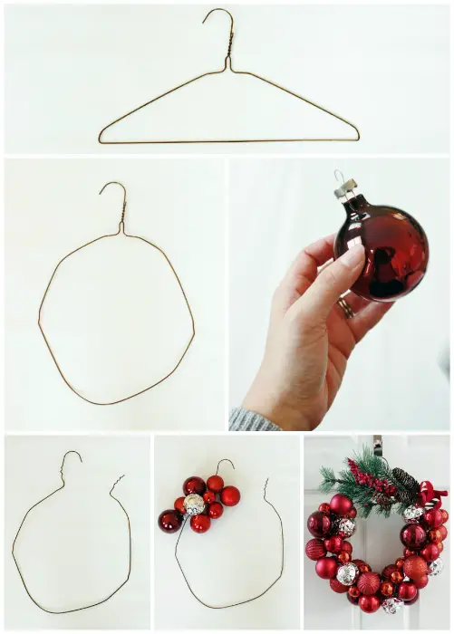 ideas de decoración para navidad Corona de Navidad hecha en casa.