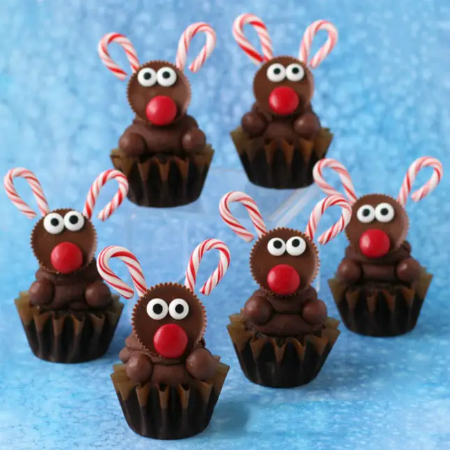 Ultimate Chocolate Reindeer Christmas Cupcake Recipe Ideas