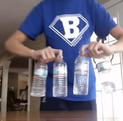 omg water bottle flip four bottles flipforacure flip for a cure