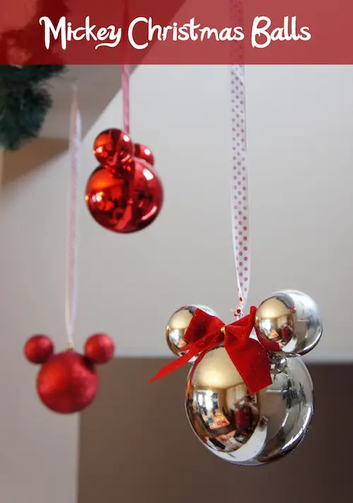 DIY Mickey and Minnie Christmas Ornaments. These are beautiful!