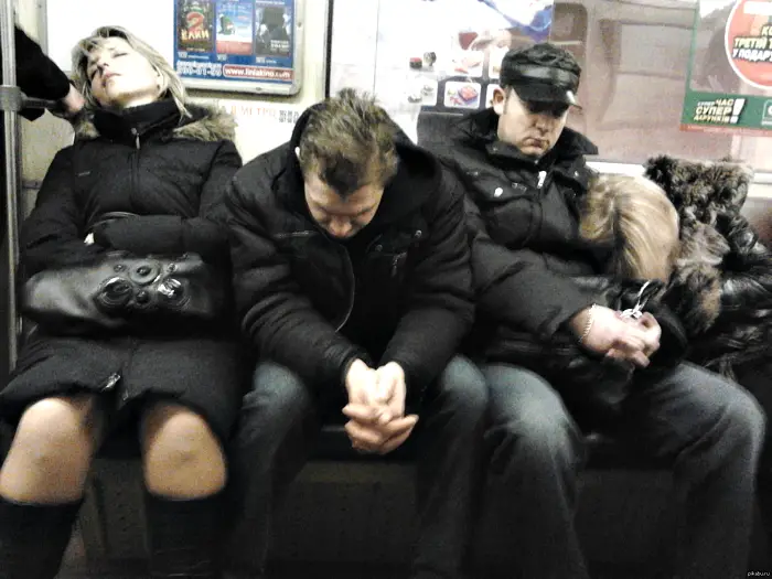 pasajeros del metro alegre.