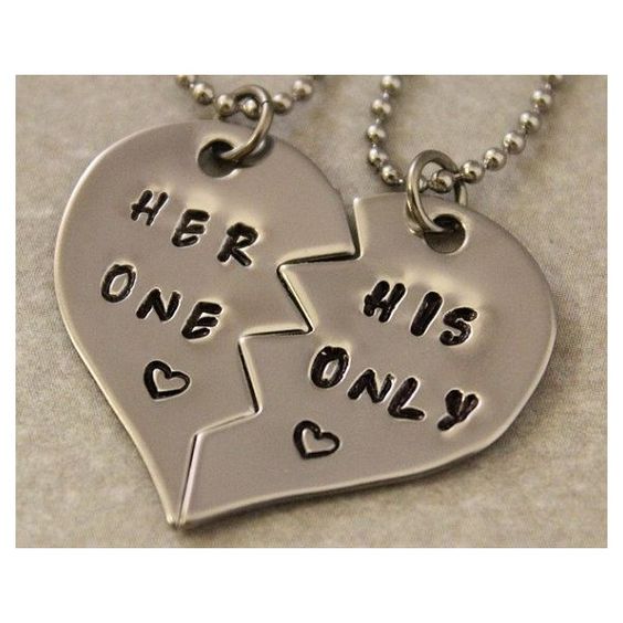 Gift Ideas For Couples, Matching Couples Necklaces Dog Tags Sets ❤ liked on Polyvore: 