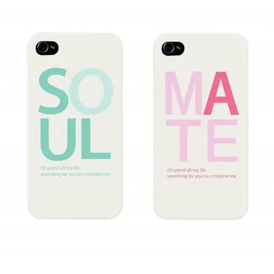 SOUL MATE Couples Matching Cell Phone Cases for iphone 4, iphone 5,... (21 AUD) ❤ liked on Polyvore featuring accessories, tech accessories, phone cases, phone, couples, electronics, iphone cases, galaxy smartphone, iphone case and iphone cell phone cases: 