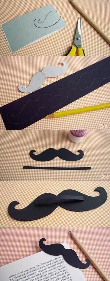 DIY Mustache Bookmark Pictures, Photos, and Images for Facebook, Tumblr, Pinterest, and Twitter: 