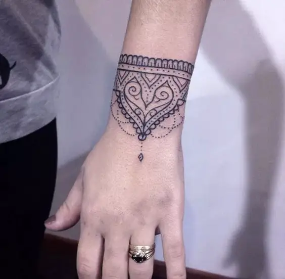 Ornamental Bracelet Tattoo by Wiloo: 