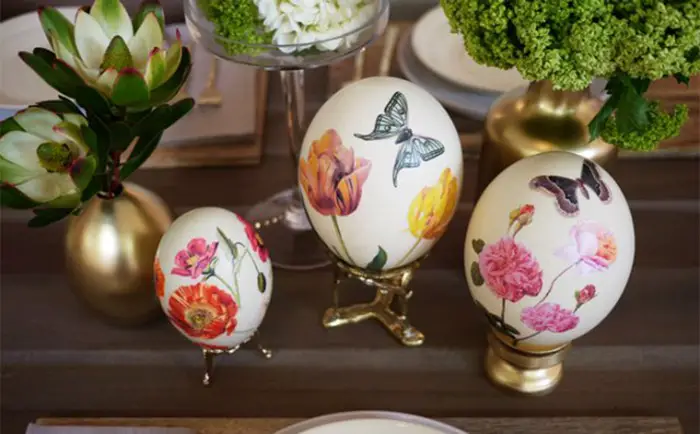 huevos de Pascua decoupage