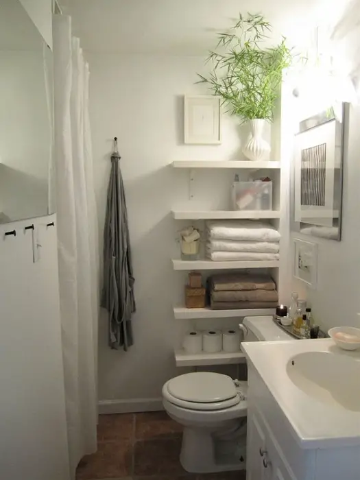 ejemplo original de crear un ambiente óptimo en el cuarto de baño.