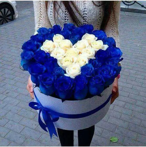 Caja de flores Azul: 