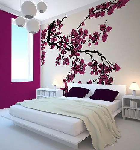 Ooo :) I think I might want to do this for my bedroom. Have one wall Blue and then the other wall like a blue tree ---> Repinned by www.gers.nl: 