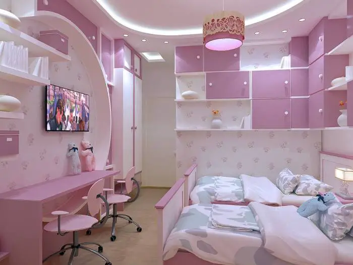gama de color rosa suave como una de las mejores soluciones para la habitación de un niño 