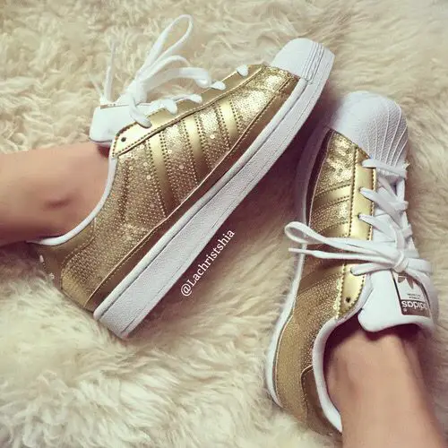 Adidas Superstars Glitter Gold: 