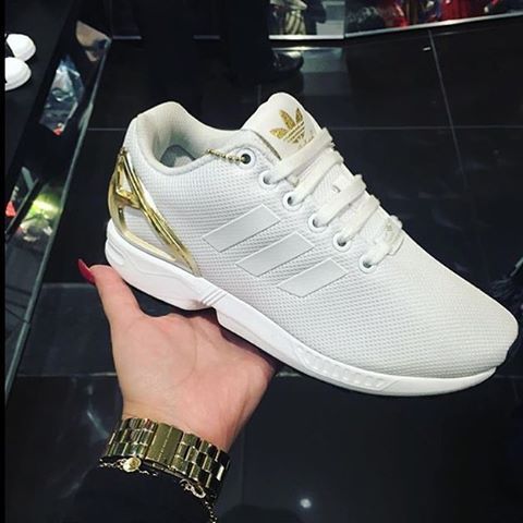 http://www.newtrendsclothing.com/category/adidas-shoes/ Adidas ZX Flux White/Gold: 