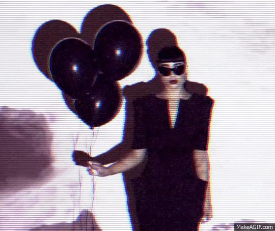 fashion singer sunglasses balloons trouble