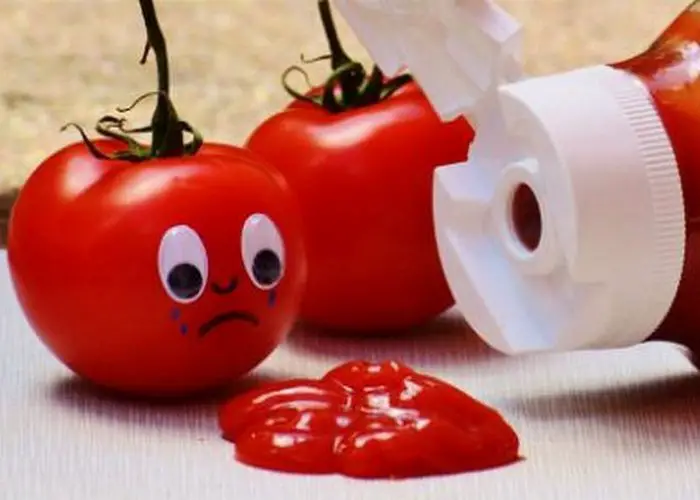 comida sana: ketchup.