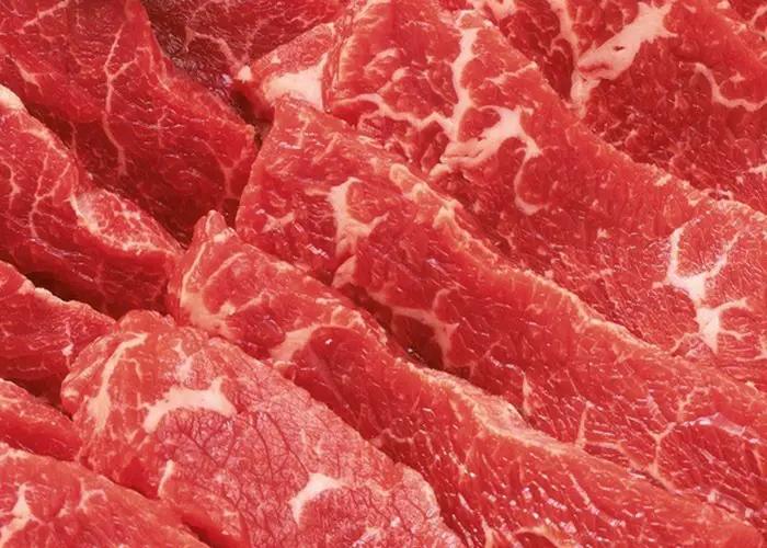 comida sana: la carne roja.