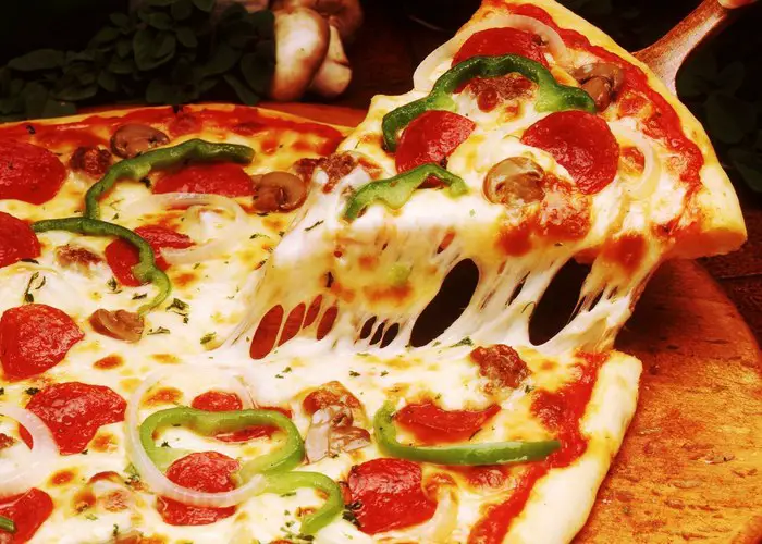 comida sana: pizza.