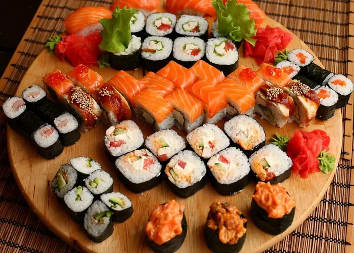 comida sana: sushi.