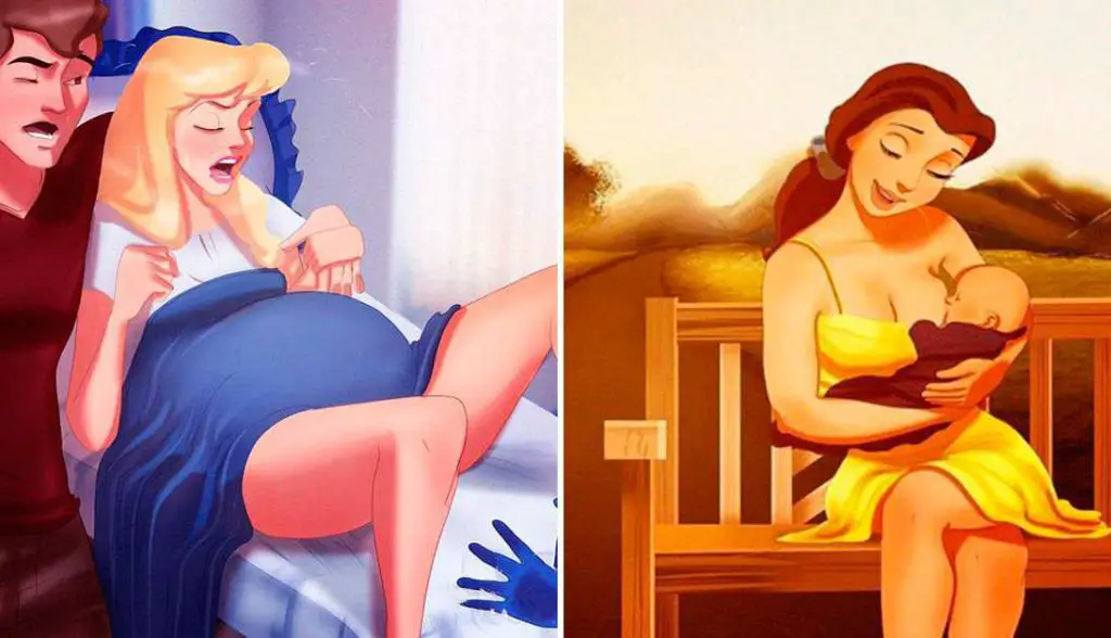 Cómo se verían las princesas de Disney si fueran mamás