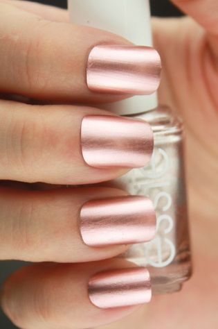 Rose gold nail polish for your wedding!: 