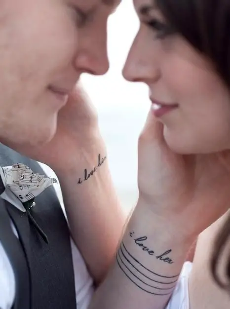 classy couple tattoos: 